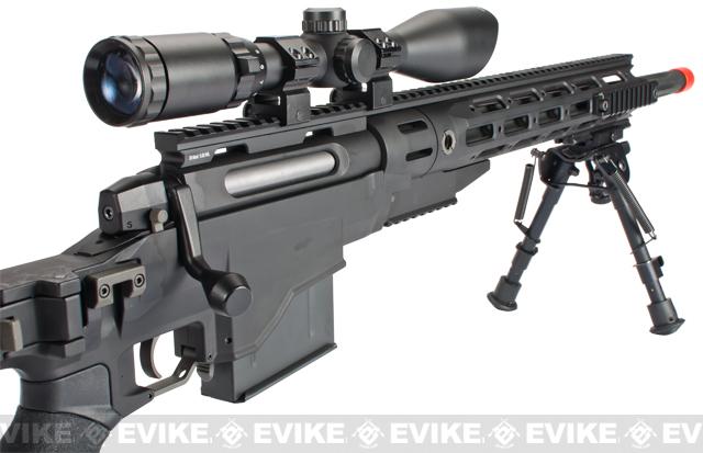 Remington MSR-338 High Power Airsoft Sniper Rifle By ARES - Black ...