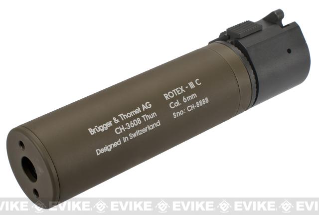 B T Rotex Iiia Compact Mock Silencer For M Series Airsoft Rifles