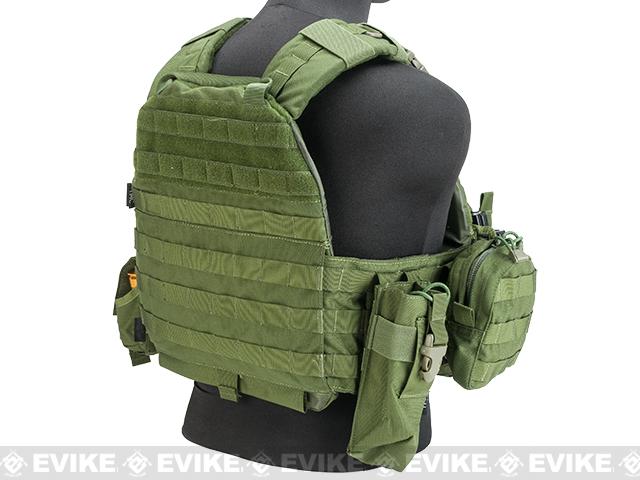 Z G TMC PI Style Lightweight Plate Carrier W Pouches OD Green