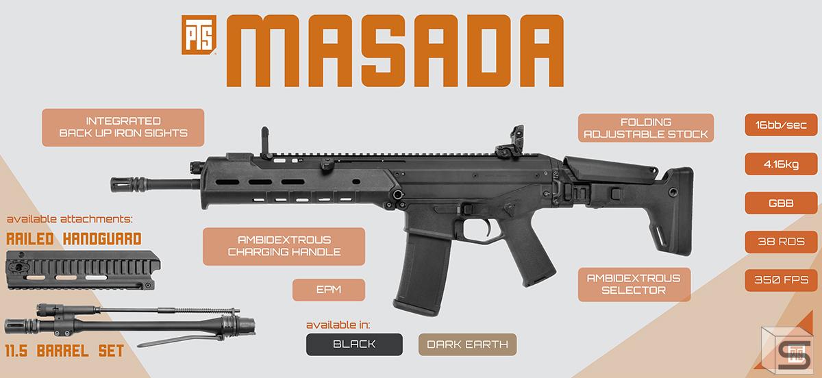 PTS Masada Airsoft GBB Rifle (Color: Dark Earth) | Pro Shop