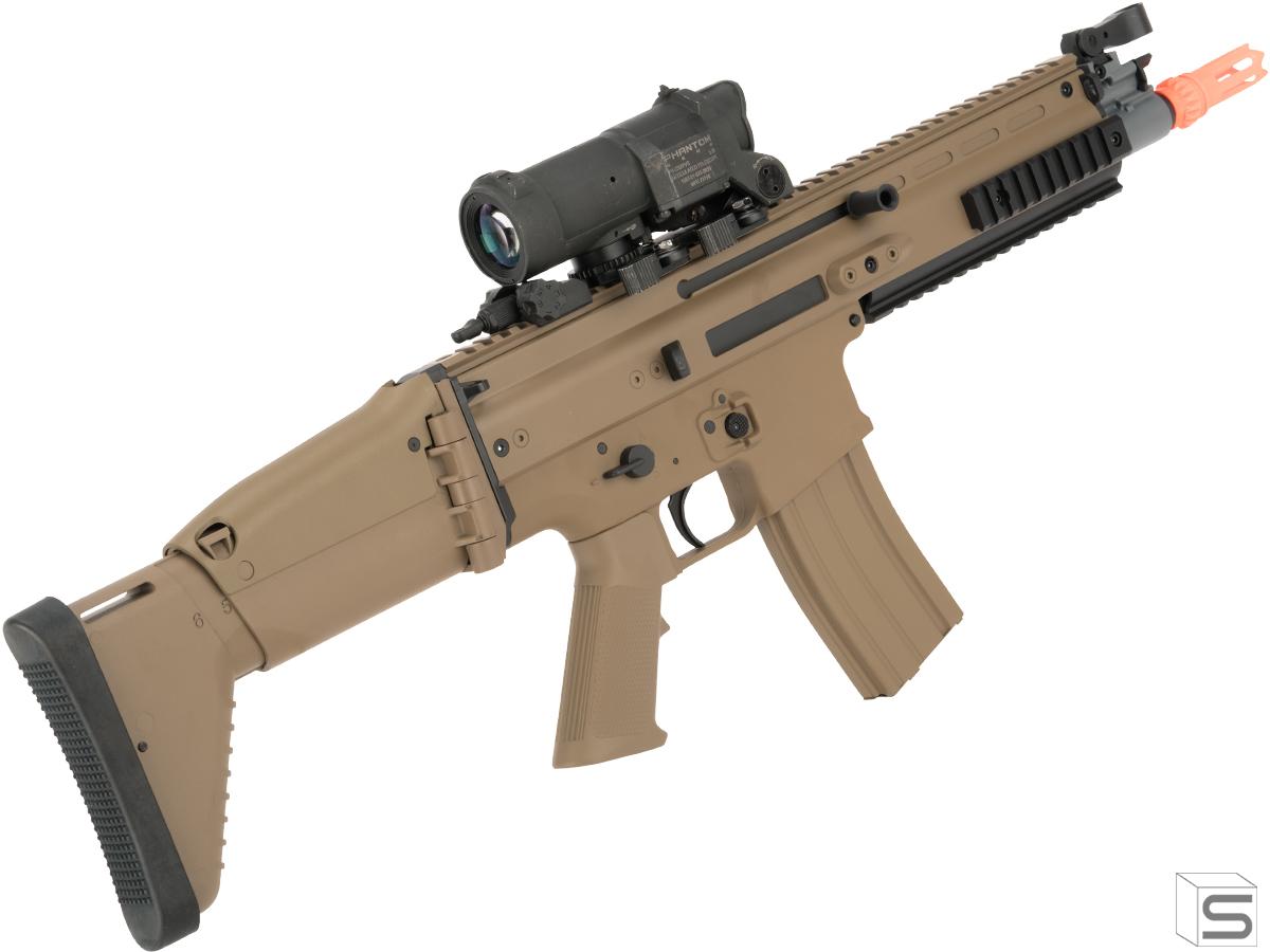 Fn Herstal Licensed Scar L Airsoft Aeg Rifle By Cybergun Color Desert