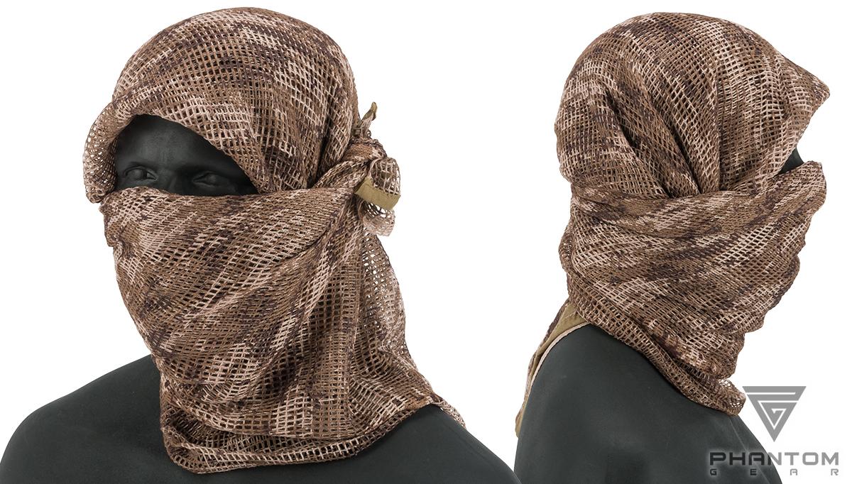 Phantom Gear Perforated Sniper Veil (Color: Digital Desert)