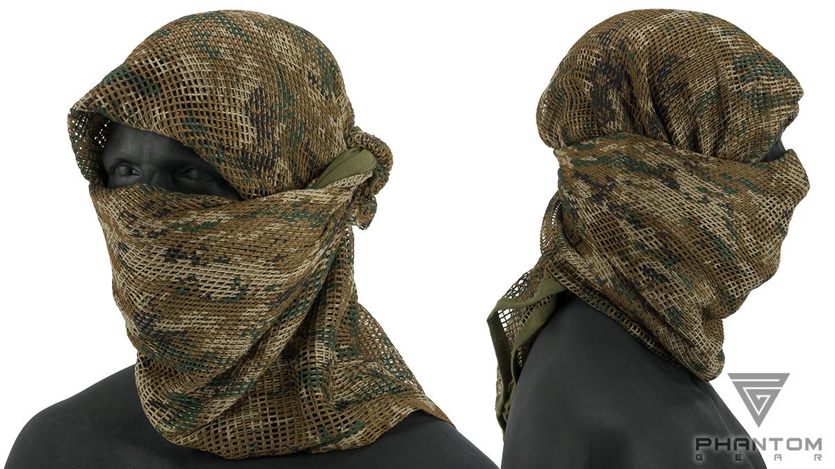 Phantom Gear Perforated Sniper Veil (Color: Woodland Digital)