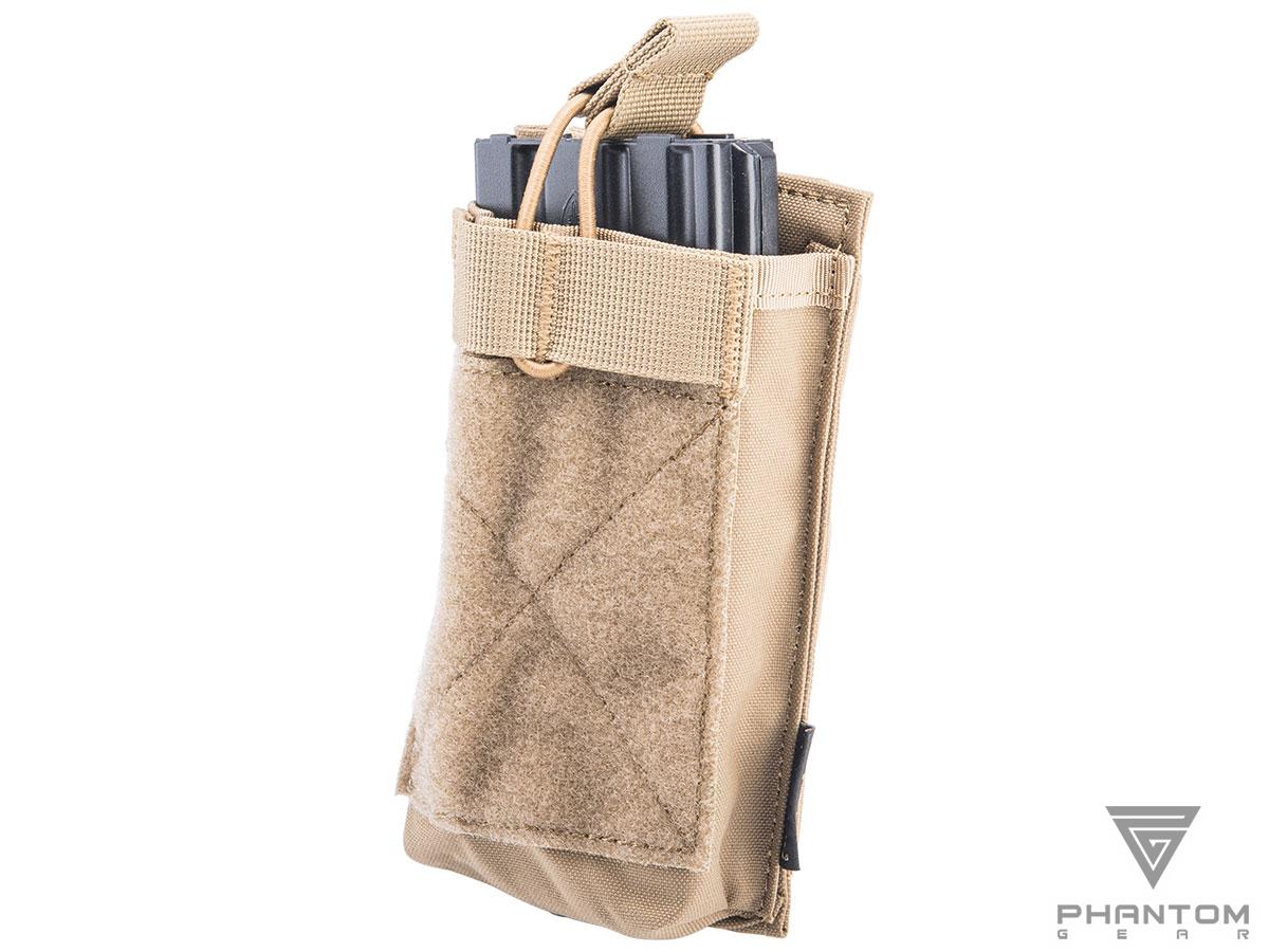 Phantom Gear Single M4/M16 Open Top Magazine Morale Pouch (Color: Coyote Brown)