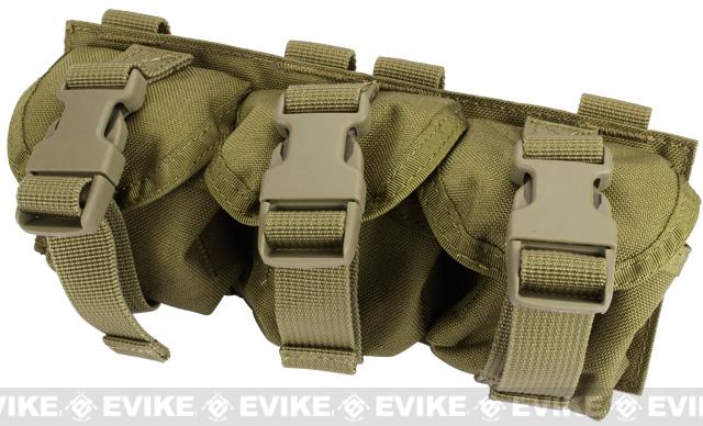 Black Owl Gear / Phantom Triple Frag Grenade MOLLE Pouch (Color: Tan)