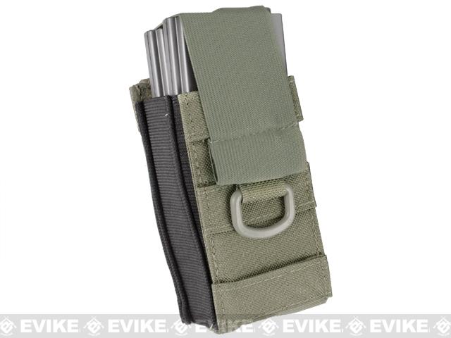 Phantom Gear Aggressor MOLLE Ready M4 AK MP5 Magazine Pouch - Single (Color: Ranger Green)