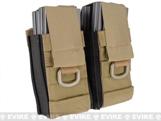 Phantom Gear Aggressor MOLLE Ready M4 AK MP5 Magazine Pouch (Color: Double  / Tan), Tactical Gear/Apparel, Pouches, Mag Pouches (Rifle, SMG, MG) -   Airsoft Superstore