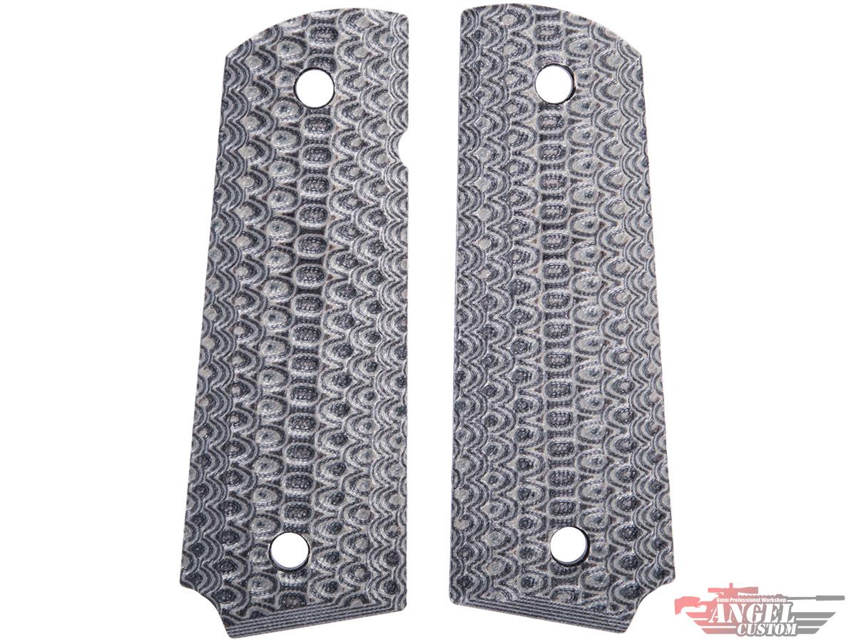 Hornet Airsoft / Nova Japan G10 Grip Panels for Tokyo Marui 1911 Series GBB Pistols (Style: Golf Texture / Black & Gray)