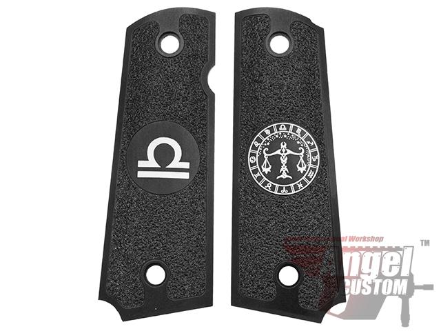 Angel Custom CNC Machined Tac-Glove Universal Grips for 1911 Series Pistols (Color: Black / Libra)