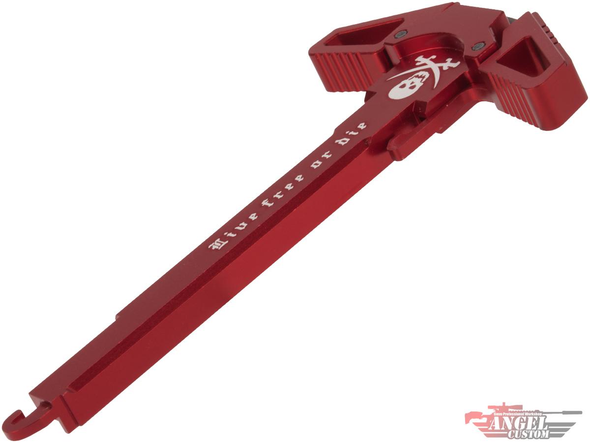 Angel Custom Swift Charging Handle for AR-15 M4 M16 Airsoft AEG Rifles (Model: Red / Live Free or Die)