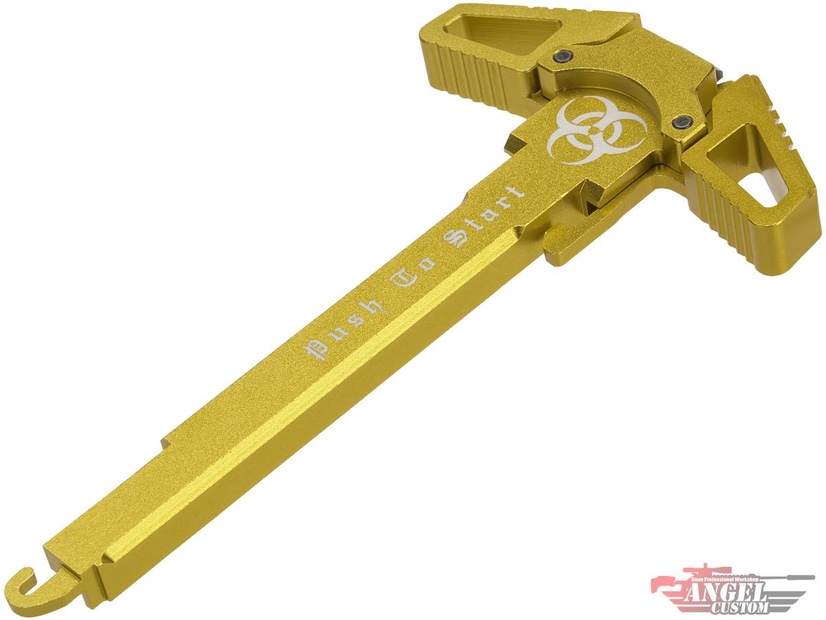 Angel Custom Swift Charging Handle for AR-15 M4 M16 Airsoft AEG Rifles (Model: Gold / Push to Start)