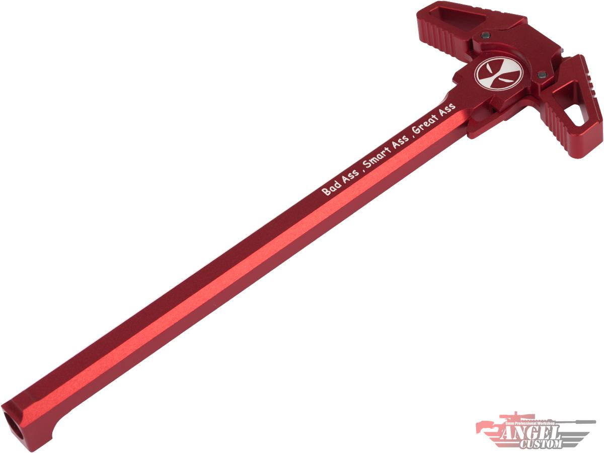 Angel Custom Swift Charging Handle for AR-15 M4 M16 Airsoft Gas Blowback Rifles (Model: Red / Bad Ass)