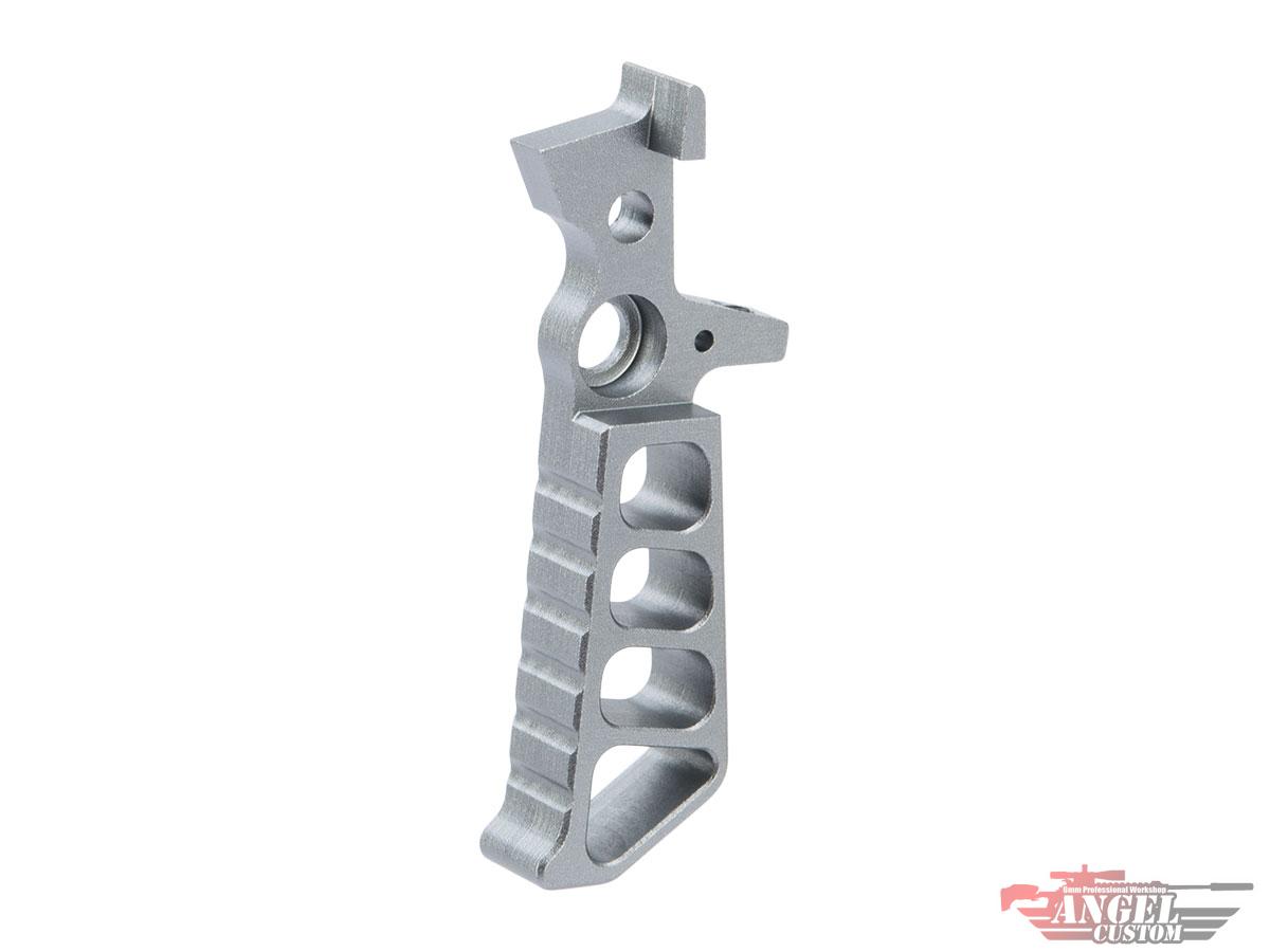 Angel Custom Quicksilver CNC Aluminum Fine-Tune Trigger for M4 Series Airsoft AEG Rifles (Style: Dagger / Silver)