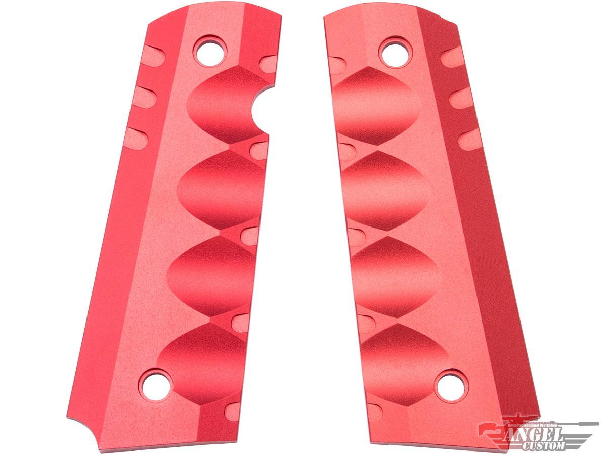 Angel Custom CNC Aluminum Shadow Killer Universal Grip Set for 1911 Series Airsoft Pistols (Color: Red)