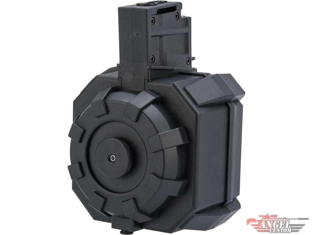 Angel Custom 2000 Round BLOK Firestorm Airsoft AEG Drum Flashmag (Color: Black / G36 Adapter)