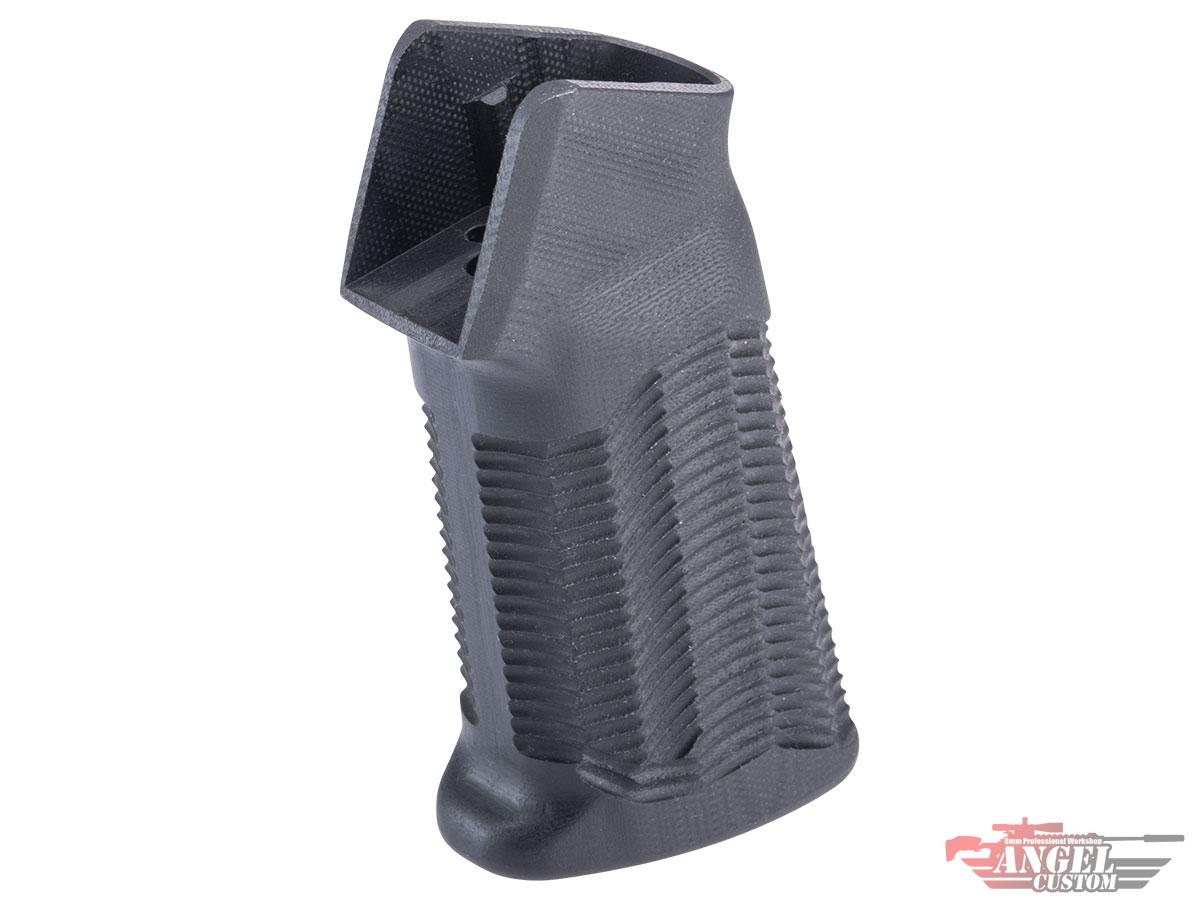 Angel Custom G10 Motor Grip for M4/M16 Series Airsoft AEG Rifle (Model: Ditch Texture / Black)