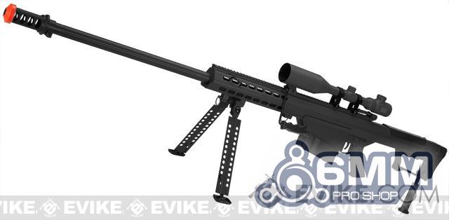 6mmProShop Barrett Licensed M107A1 Gen2 Long Range Airsoft AEG Sniper Rifle  (Color: Black / 29 Barrel), Airsoft Guns, Airsoft Electric Rifles -   Airsoft Superstore