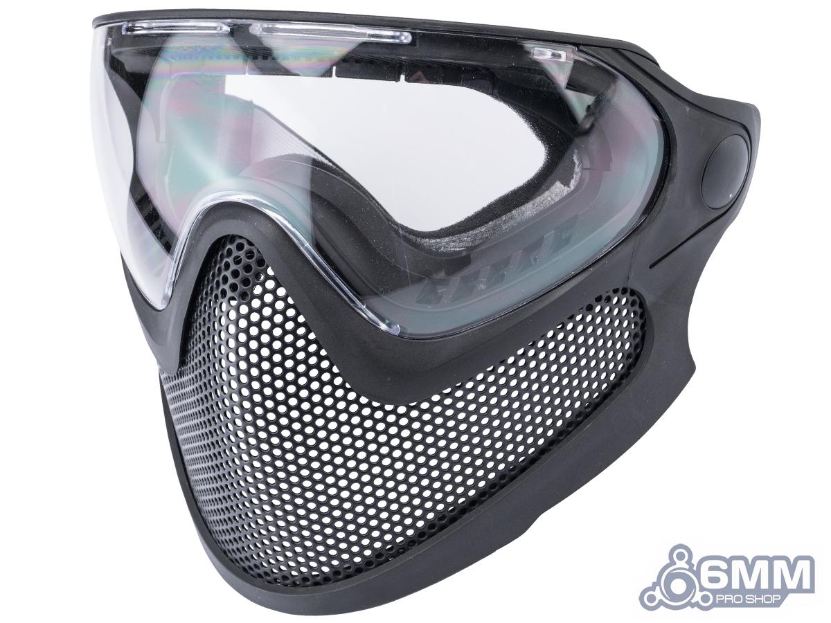 6mmProShop Pilot Face Mask w/ Steel Mesh Lower Face Protection (Color: Black / Large)