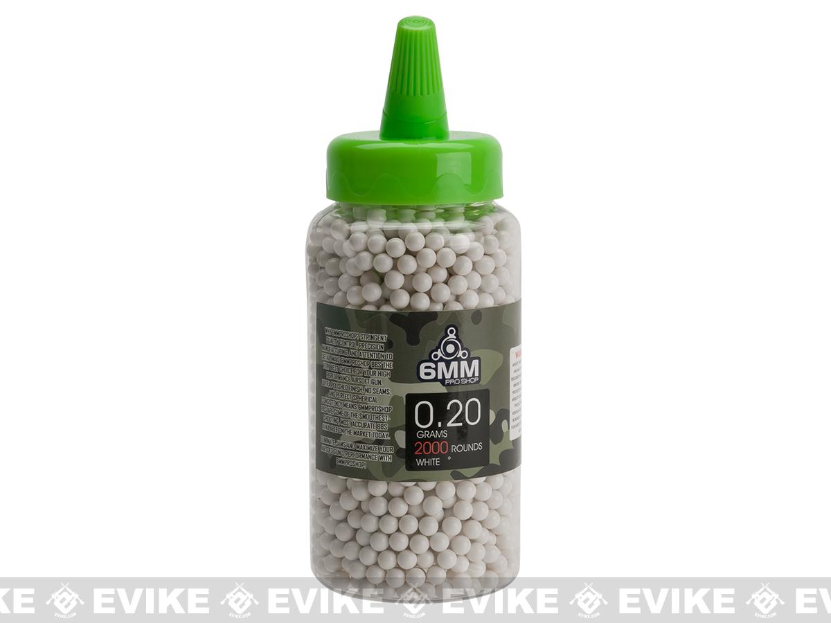 6mmProShop Pro-Series Bottled 6mm Premium High Grade Precision Airsoft BBs (Weight: .20g / 2000rd / White)