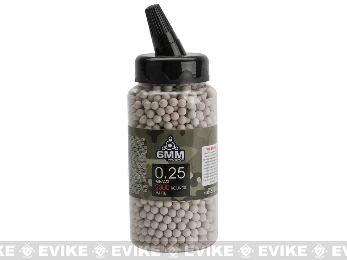 6mmProShop Pro-Series Bottled 6mm Premium High Grade Precision Airsoft BBs (Weight: .25g / 2000rd / White)