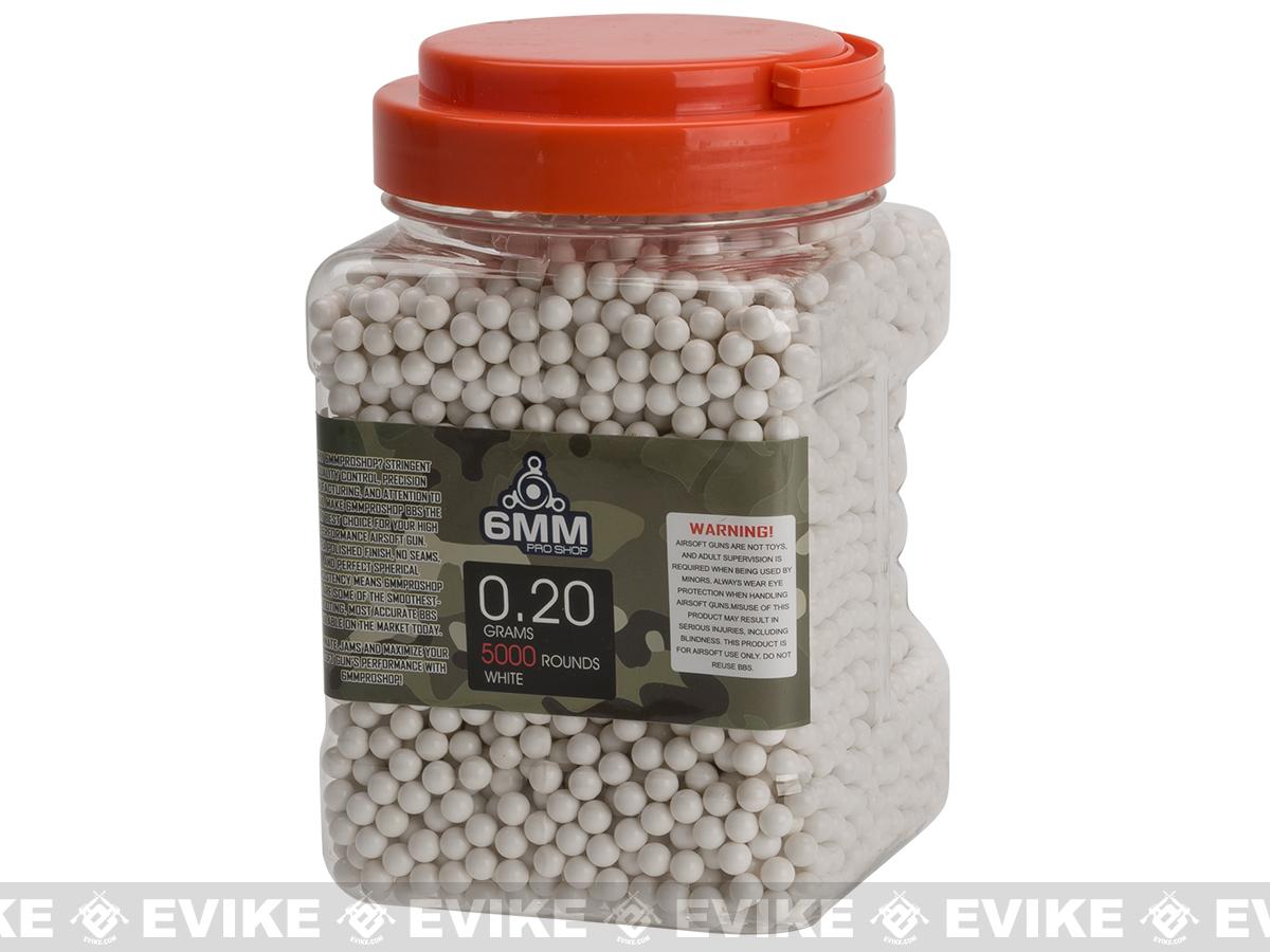 6mmProShop Pro-Series Bottled 6mm Premium High Grade Precision Airsoft BBs (Weight: .20g / 5000rd / White)