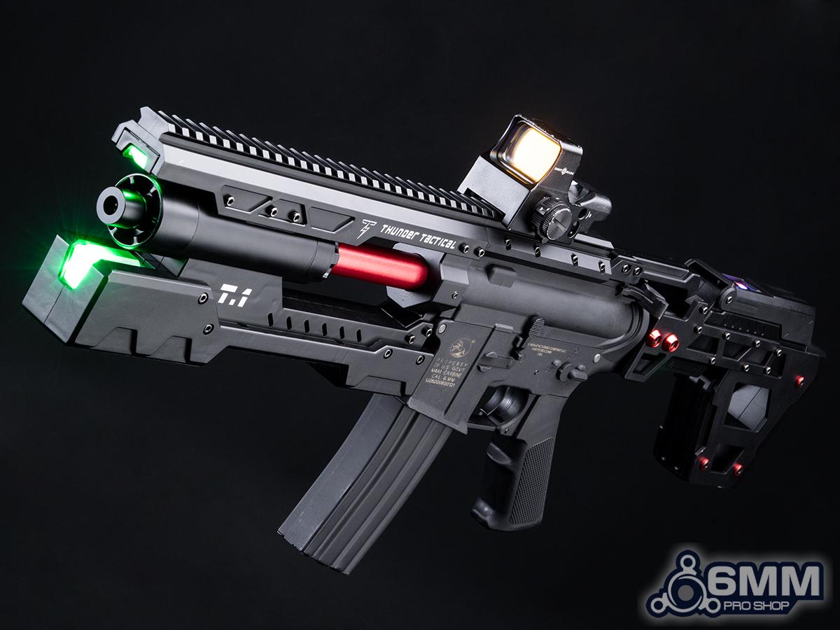 6mmProShop Stryker Electromagnetic Cannon w/ Colt Licensed Sportsline M4 Airsoft AEG Rifle (Color: Vader Black)