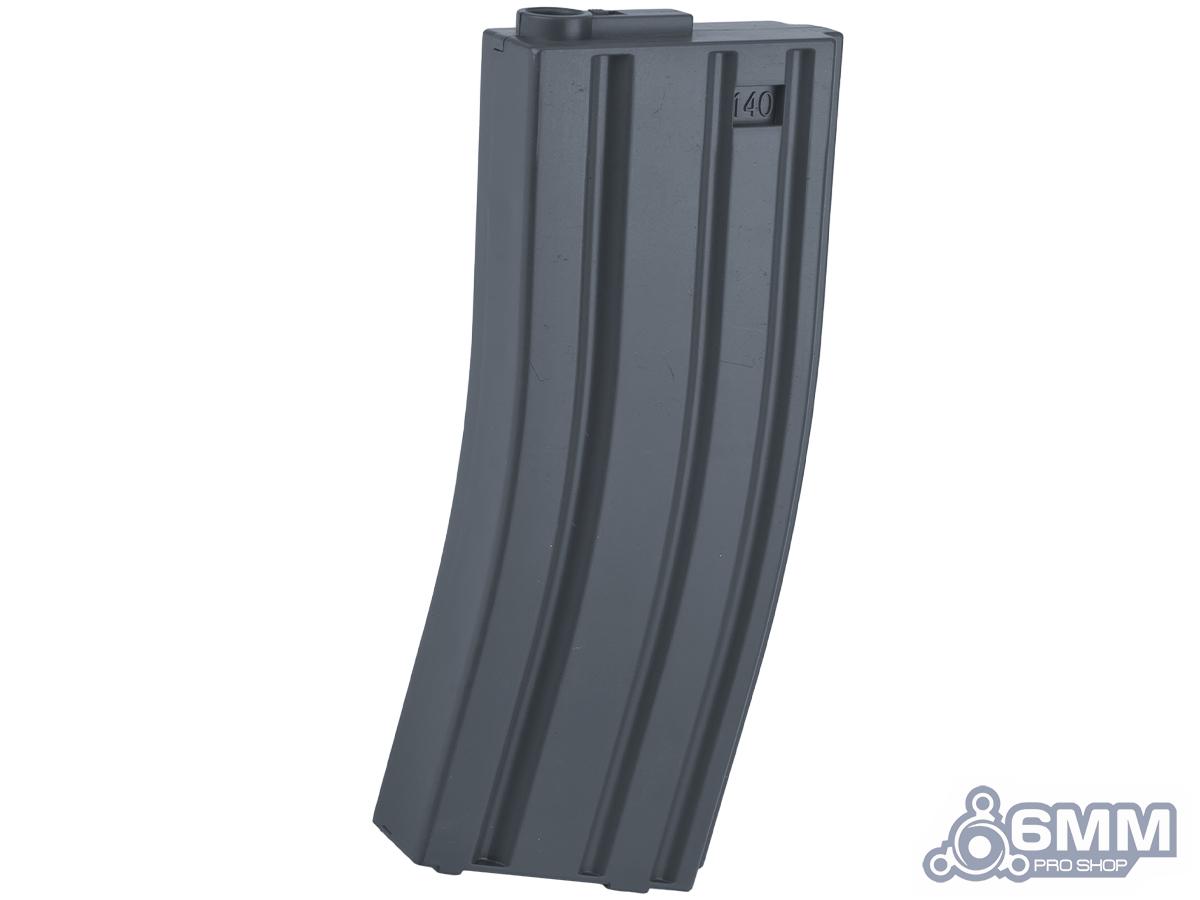 6mmProShop 140rd Mid-Cap Magazine for M4 Airsoft AEG Rifles (Color: Grey / Single Magazine)