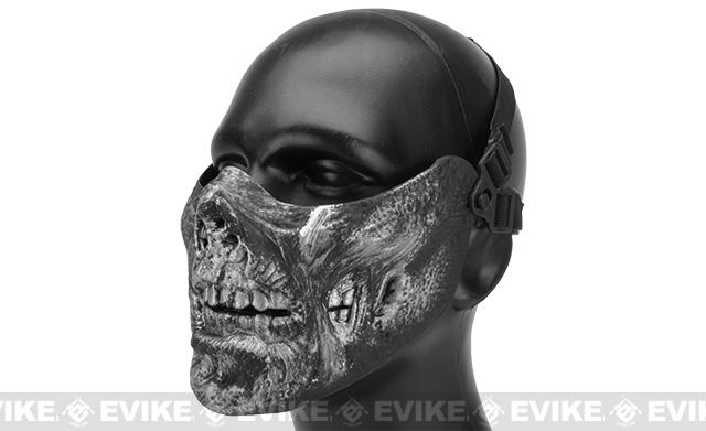 6mmProShop Zombie Iron Face Lower Half Mask (Color: Silver)