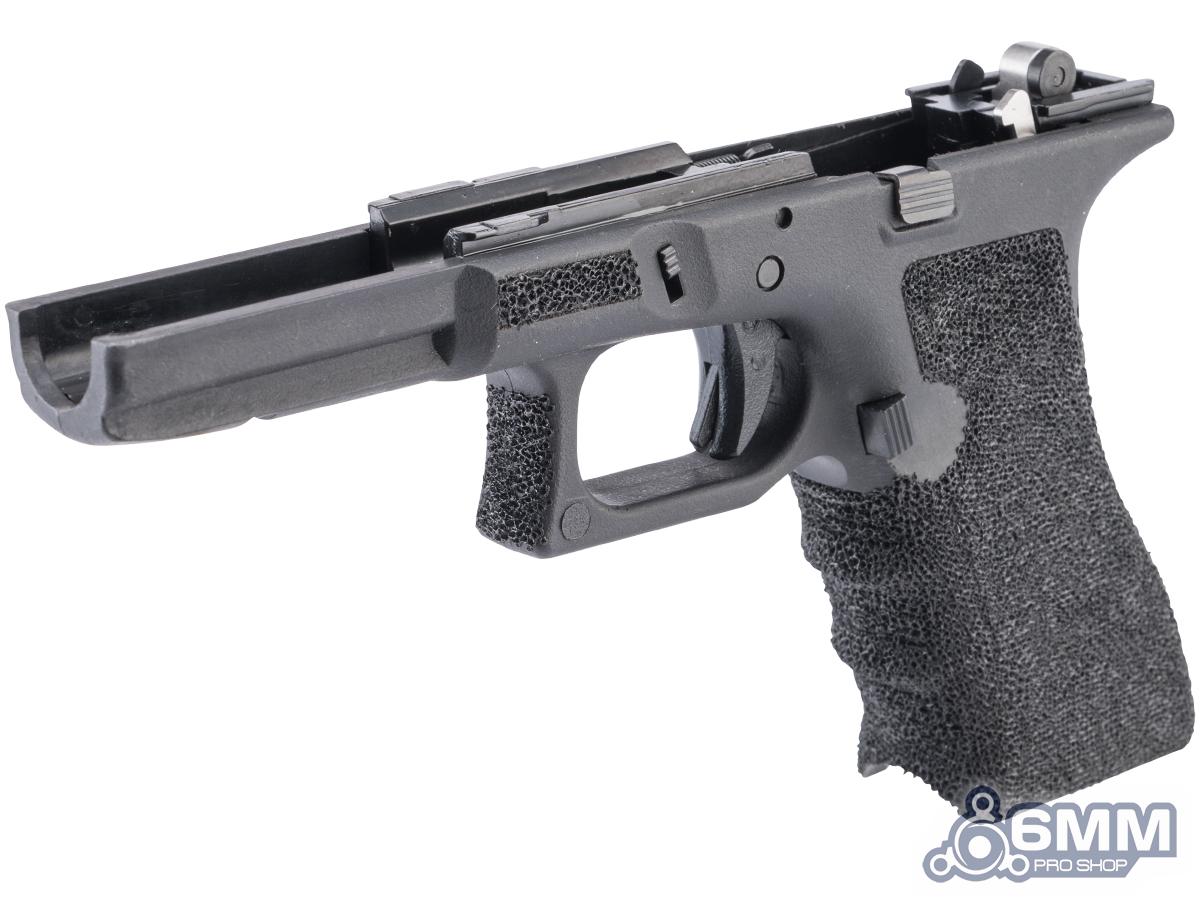 6mmProShop Frame with Laser Stippling for SAI BLU Gas Blowback Airsoft Pistols (Color: Black)