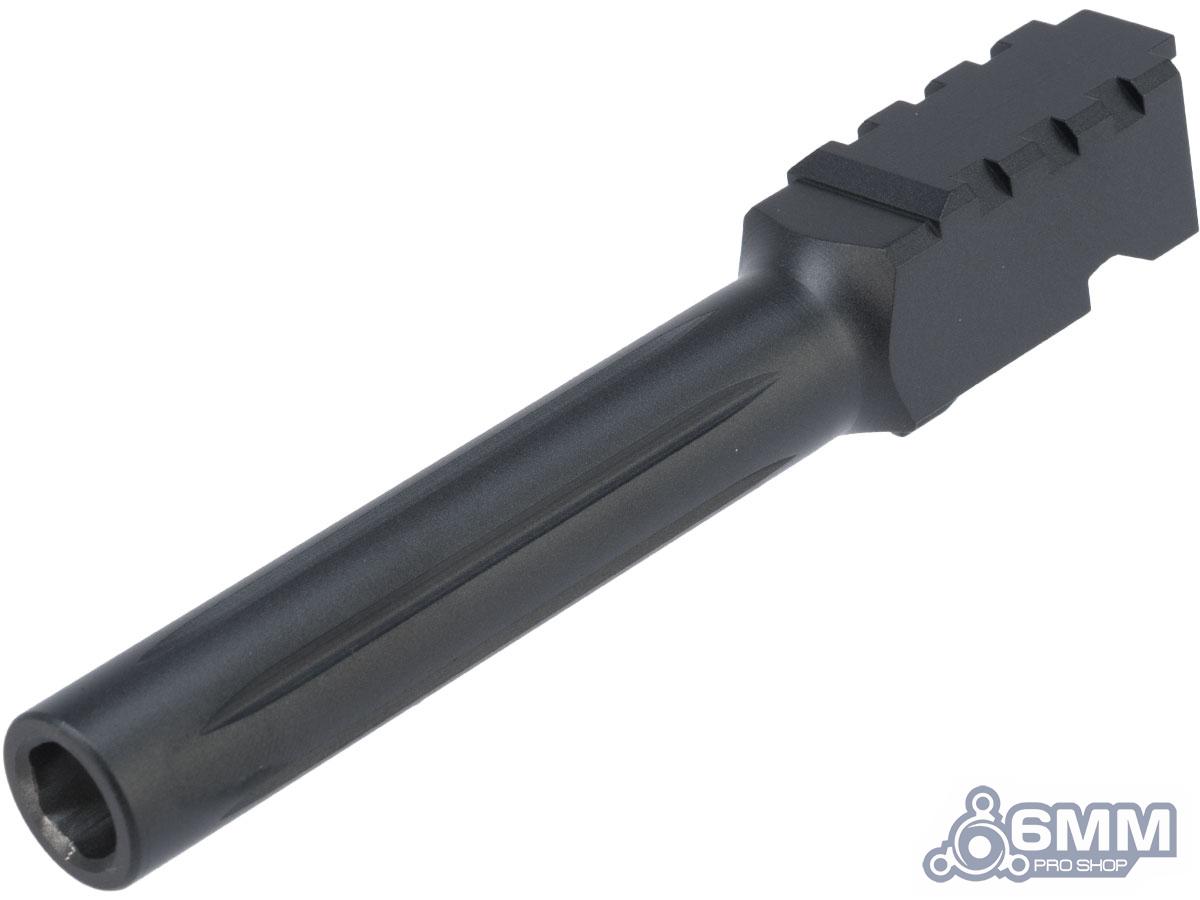 6mmProShop Custom Outer Barrel for Elite Force / UMAREX GLOCK 17 Airsoft Gas Blowback Pistols (Type: Type B / Black)