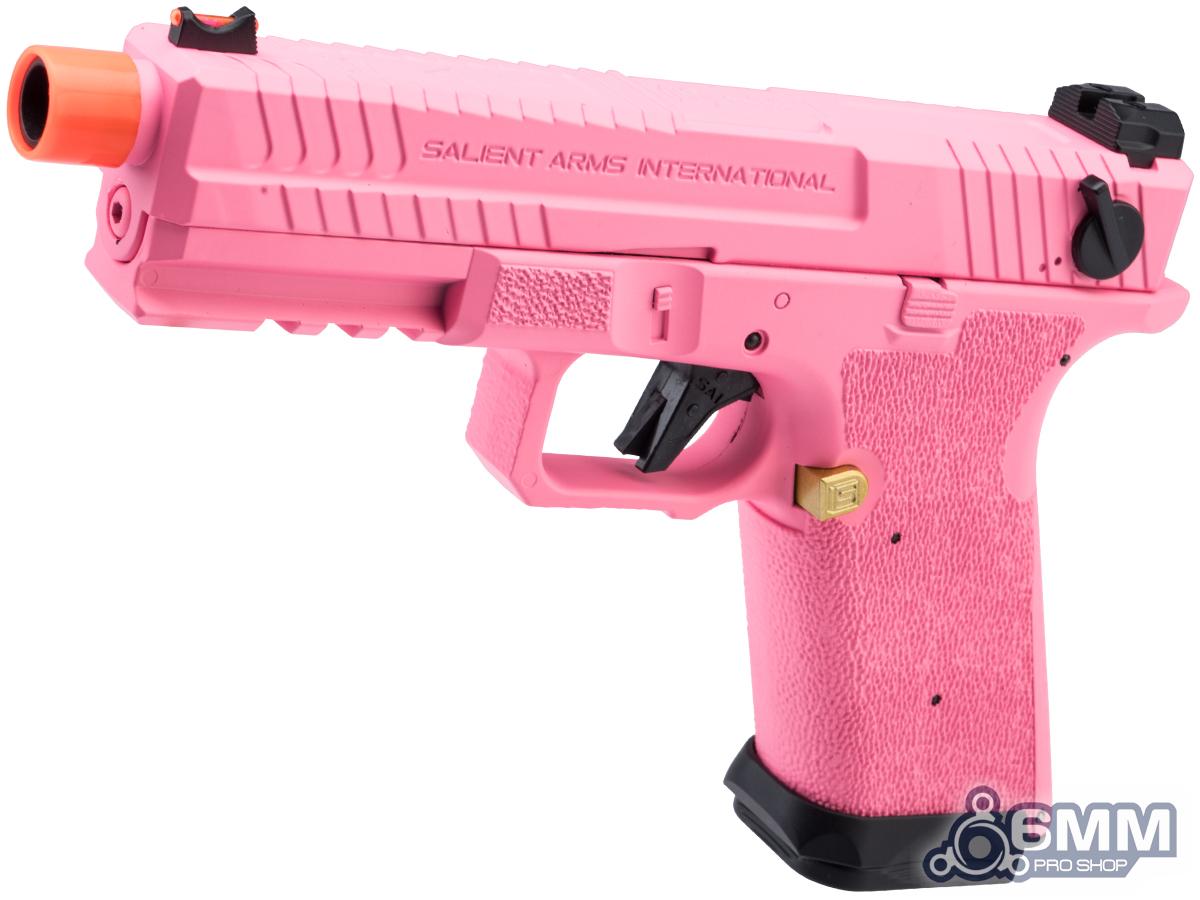 6mmProShop Salient Arms Licensed BLU Select Fire Airsoft AEP w/ Custom Cerakote, Metal Gearbox & MOSFET (Color: Pink)