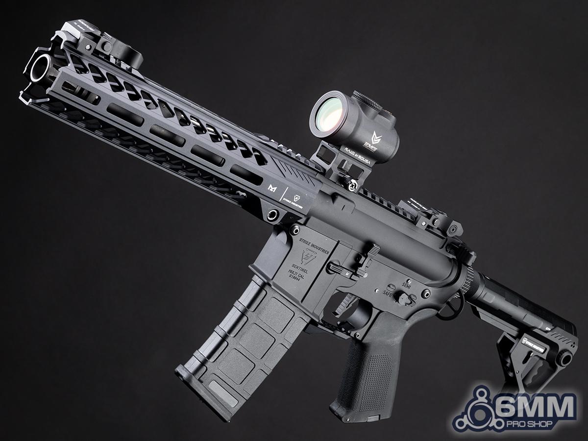 6mmProShop Strike Industries Licensed Sentinel M4 Airsoft AEG Rifle by E&C (Color: Black / 10 GRIDLOK LITE / 350FPS)