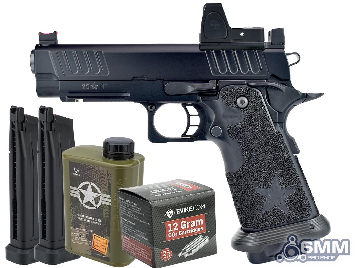 6mmProShop Staccato Licensed P 2011 Gas Blowback T8 Airsoft Pistol (Model: CO2 / Reload Package)