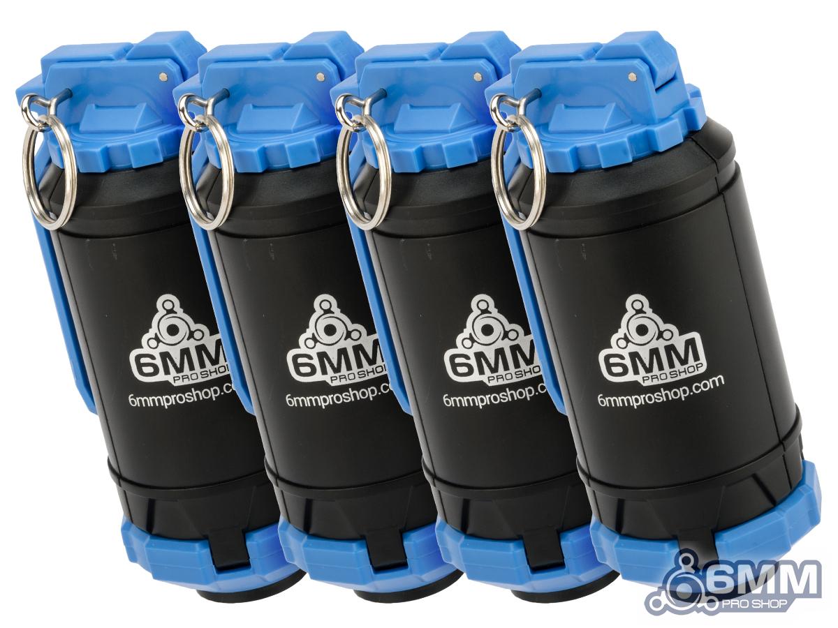 6mmProShop GBR Airsoft Mechanical BB Shower Simulation Hand Grenade (Color: Blue / 4-Pack)