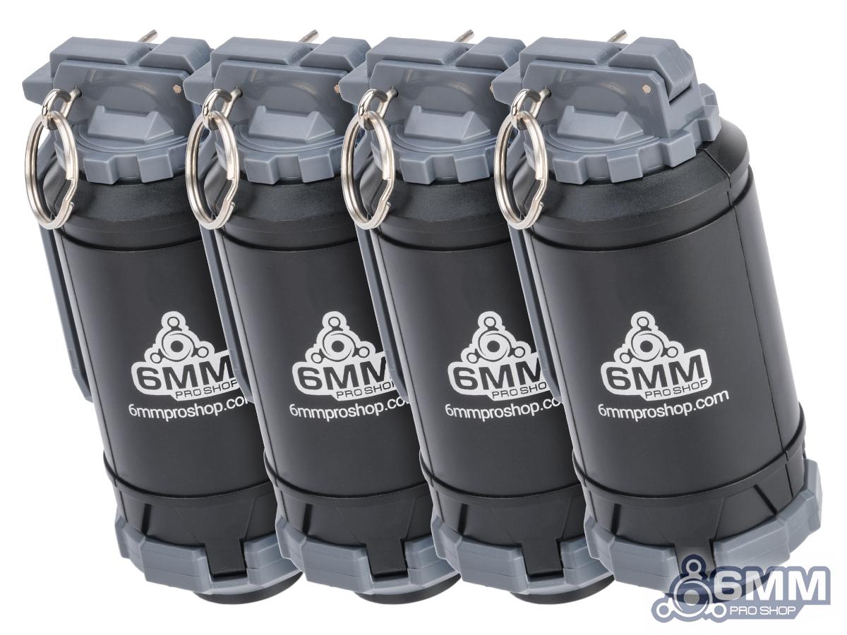 6mmProShop GBR Airsoft Mechanical BB Shower Simulation Hand Grenade (Color: Grey / 4-Pack)