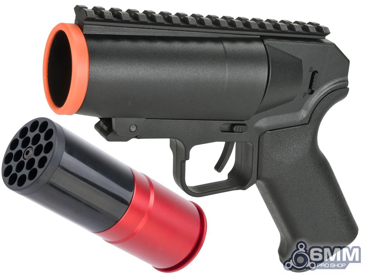 6mmProShop Airsoft Pocket Cannon Grenade Launcher Pistol (Package: Launcher + APS HellFire Shell)