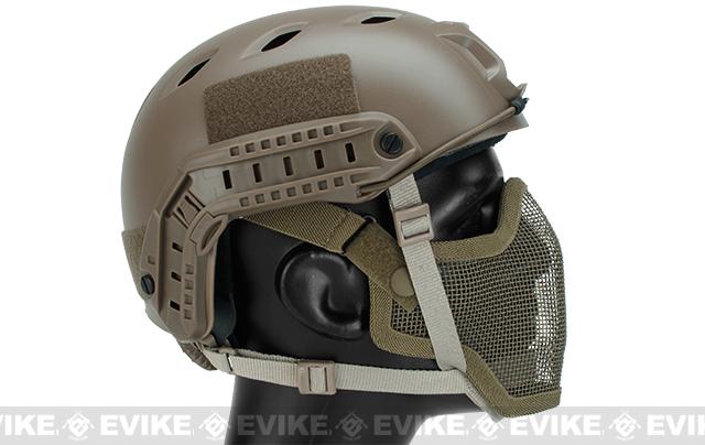 6mmProShop Bump Type Tactical Airsoft Helmet w/ Gen.1 Strike Mask (Type ...