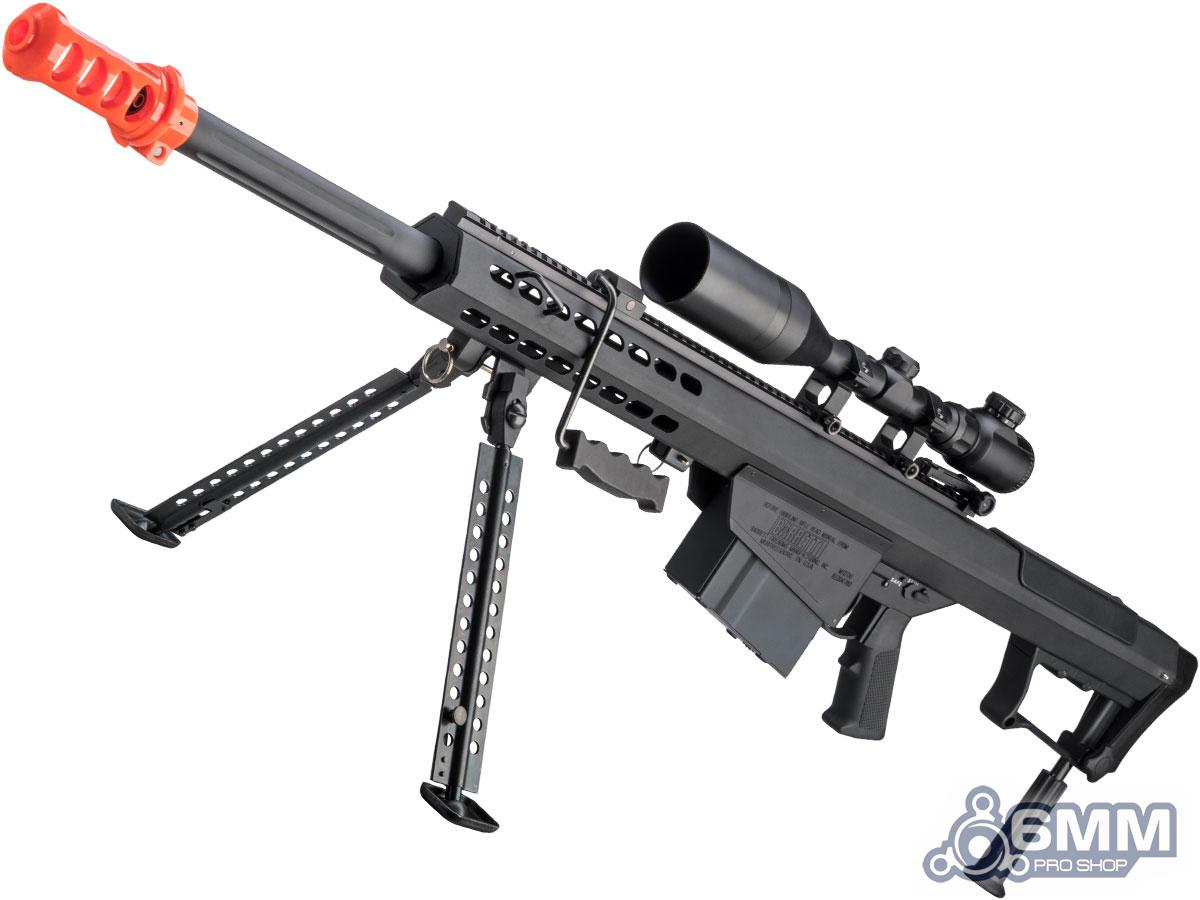 6mmProShop Barrett Licensed M107A1 Gen2 Long Range Airsoft AEG Sniper Rifle  (Color: Black / 20 Barrel), Airsoft Guns, Airsoft Electric Rifles -   Airsoft Superstore