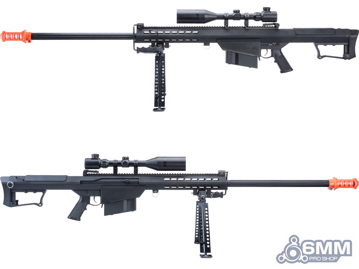 6mmProShop Barrett Licensed M107A1 Gen2 Long Range Airsoft AEG Sniper Rifle  (Color: Black / 20 Barrel), Airsoft Guns, Airsoft Electric Rifles -   Airsoft Superstore