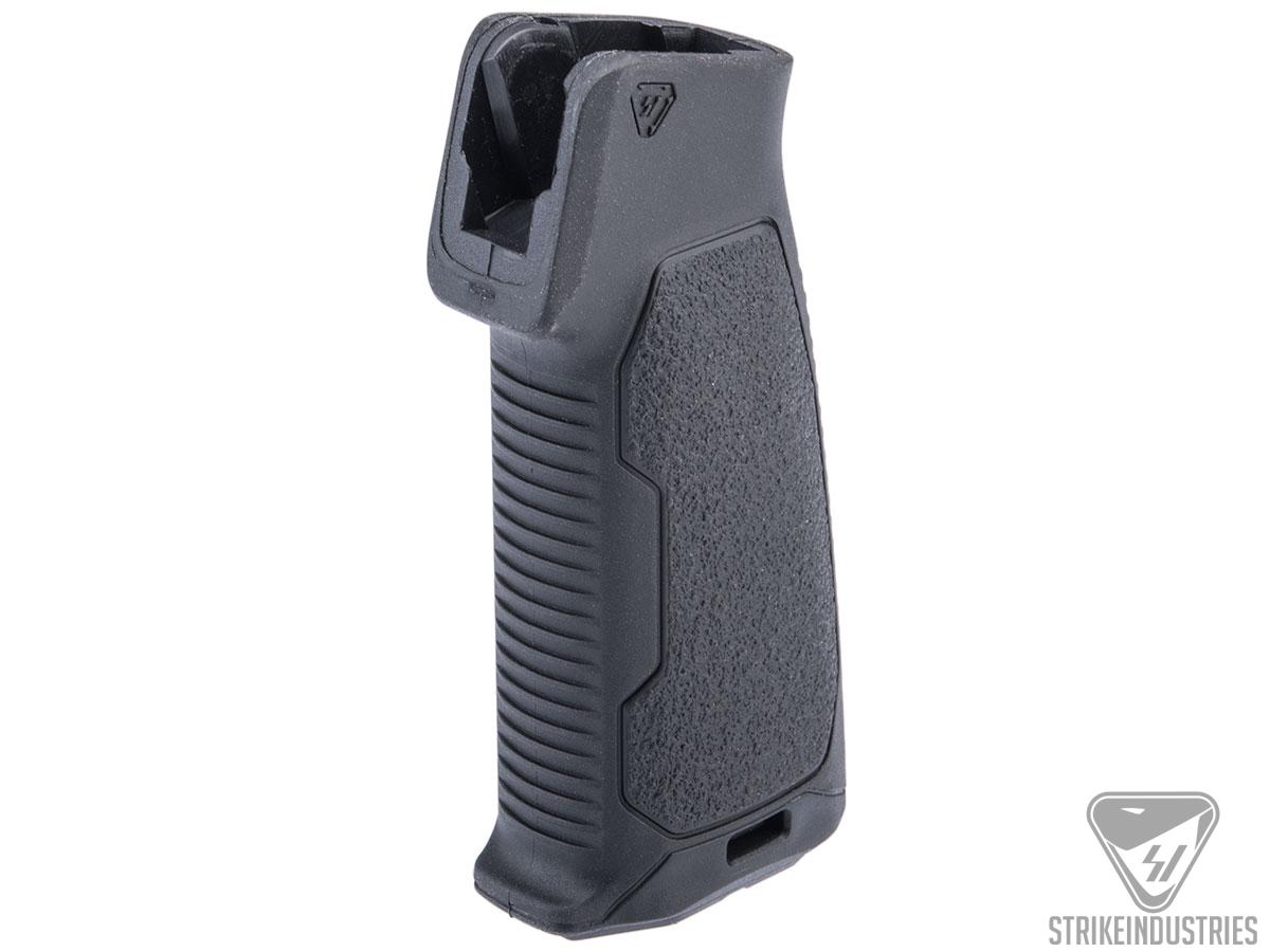 Strike Industries AR Flat Top Overmolded Pistol Grip (Model: 15 Degrees / Black)