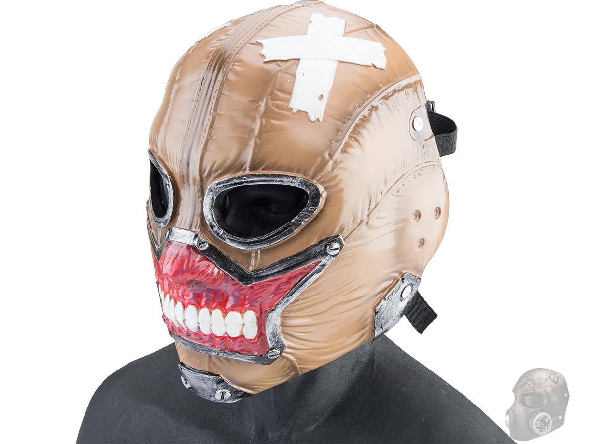 Evike.com R-Custom Fiberglass Zombie Full Face Mask (Color: Brown / Polycarbonate Lens / Large)