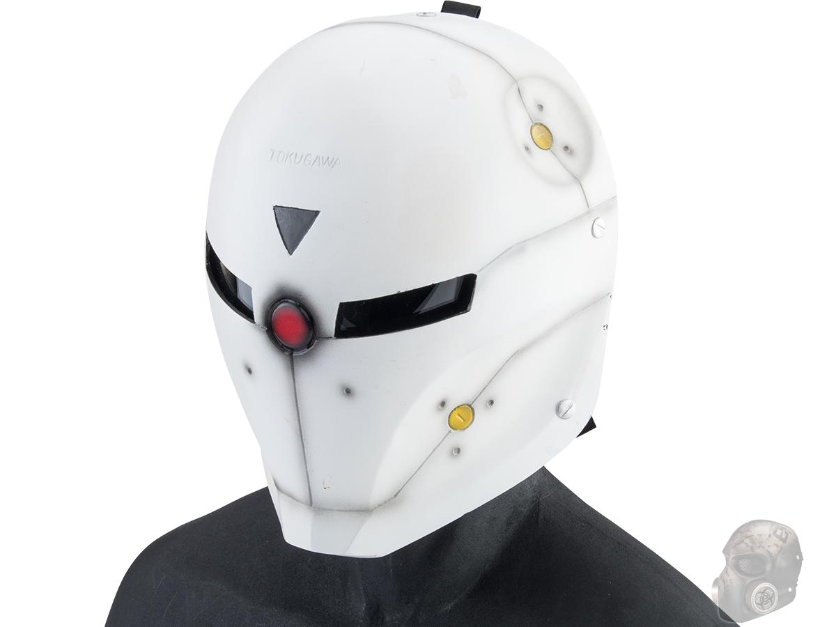 Evike.com R-Custom Fiberglass Fox Full Face Mask with Smoked Lenses(Color:  White / Clear Lens)