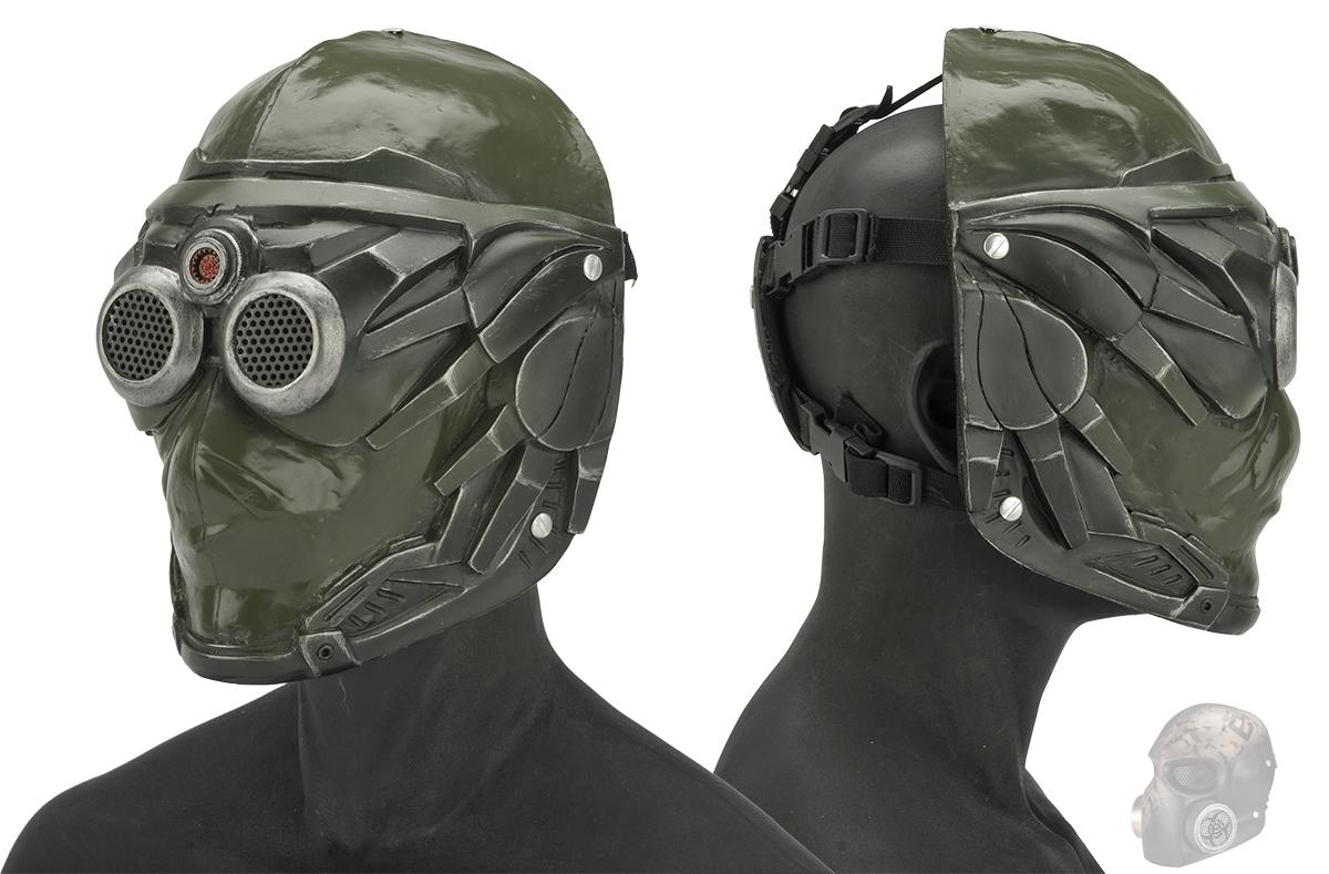 Evike.com R-Custom Mantis Fiberglass Mask w/ Wire Mesh (Color: OD Green ...