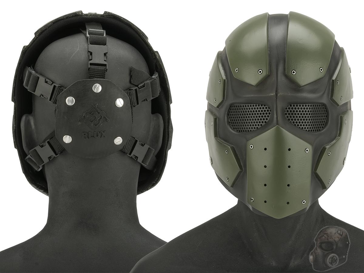 Evike.com R-Custom Raven Fiberglass Mask (Color: OD Green / Mesh ...