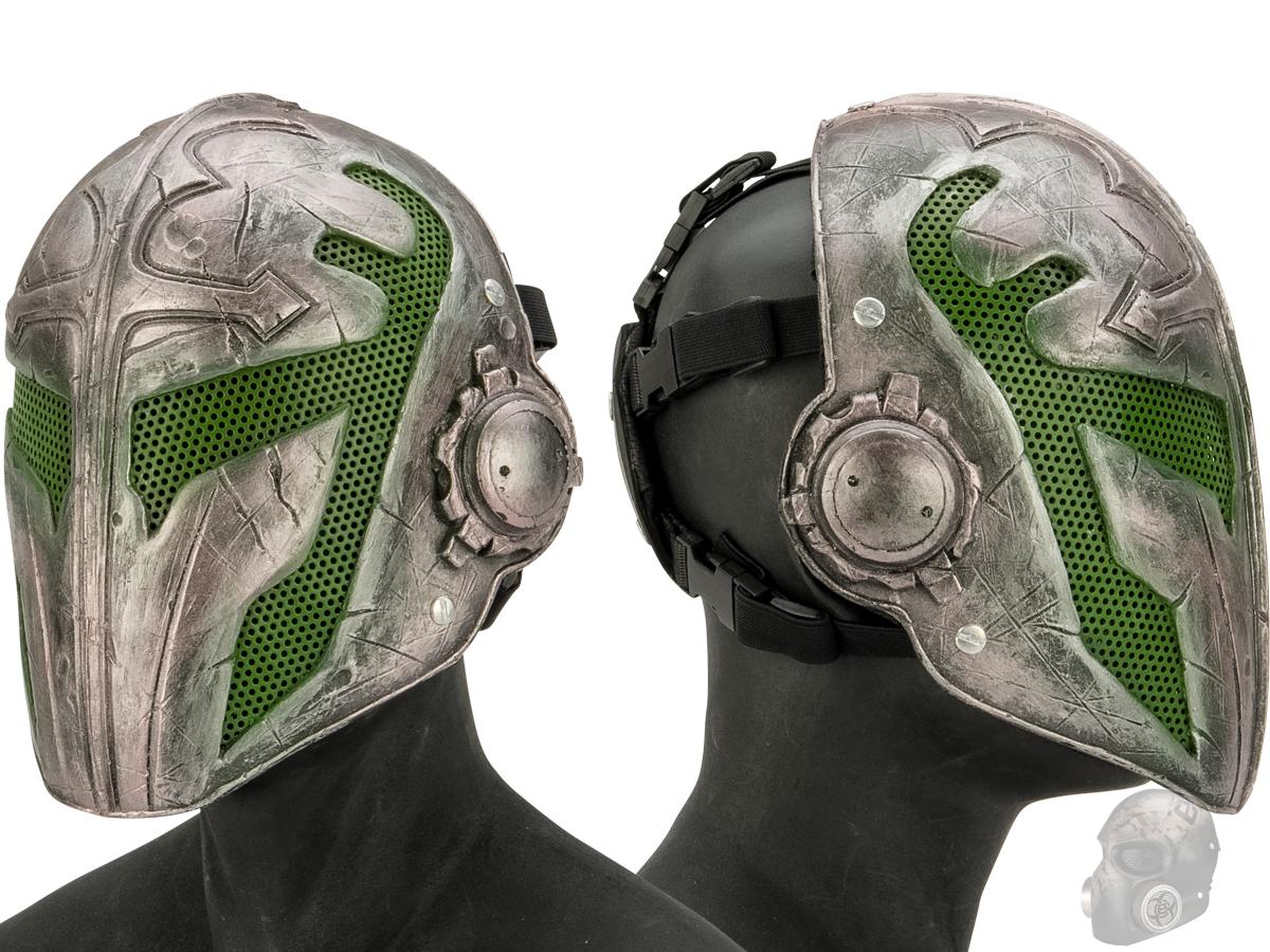 Evike Com R Custom Fiberglass Wire Mesh Templar Mask Green Tactical Gear Apparel Masks Full Face Masks