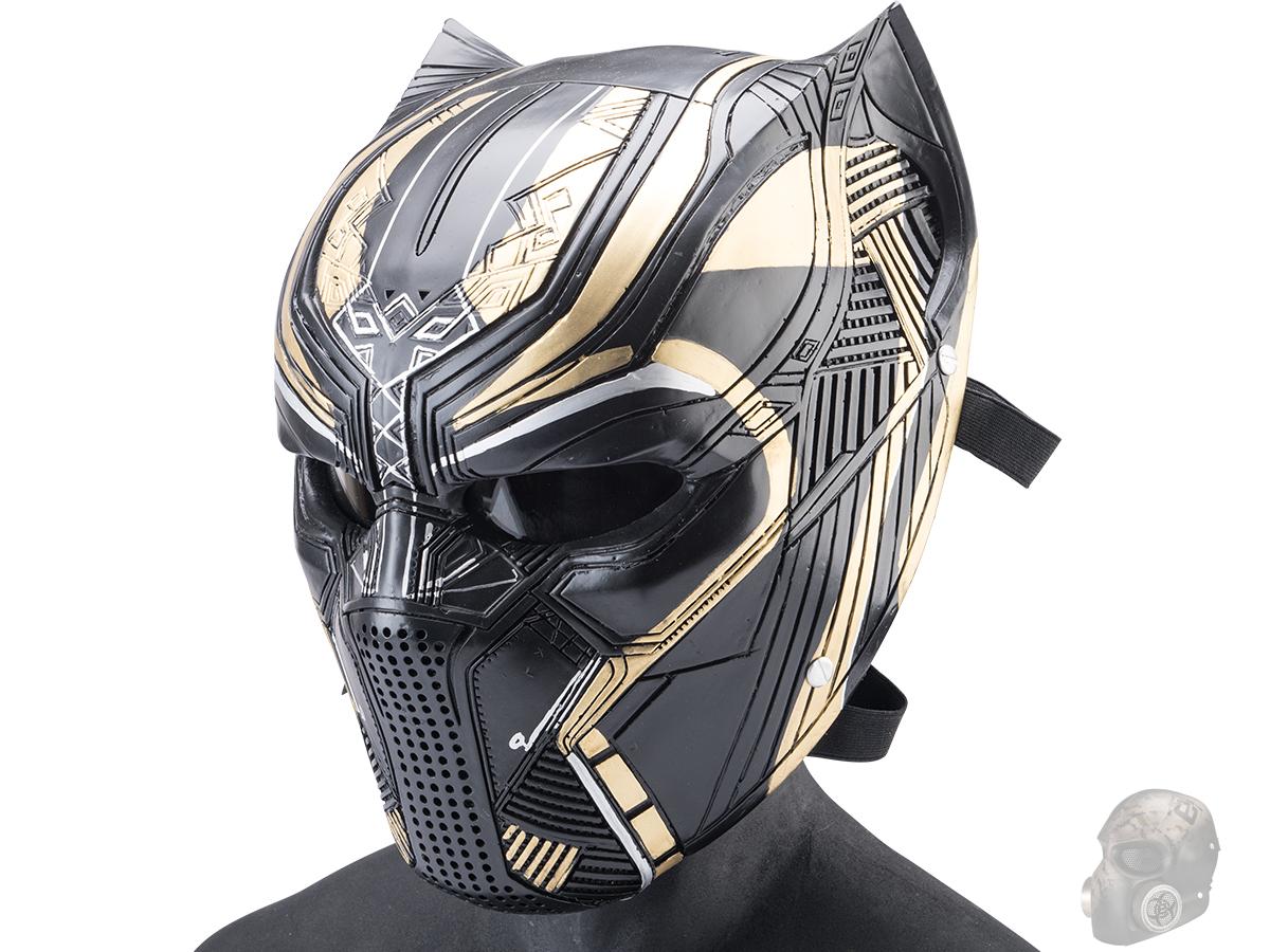 Evike.com Rlux Fiberglass Panther Full Face Mask (Color: Gold / Medium / Clear Lens)