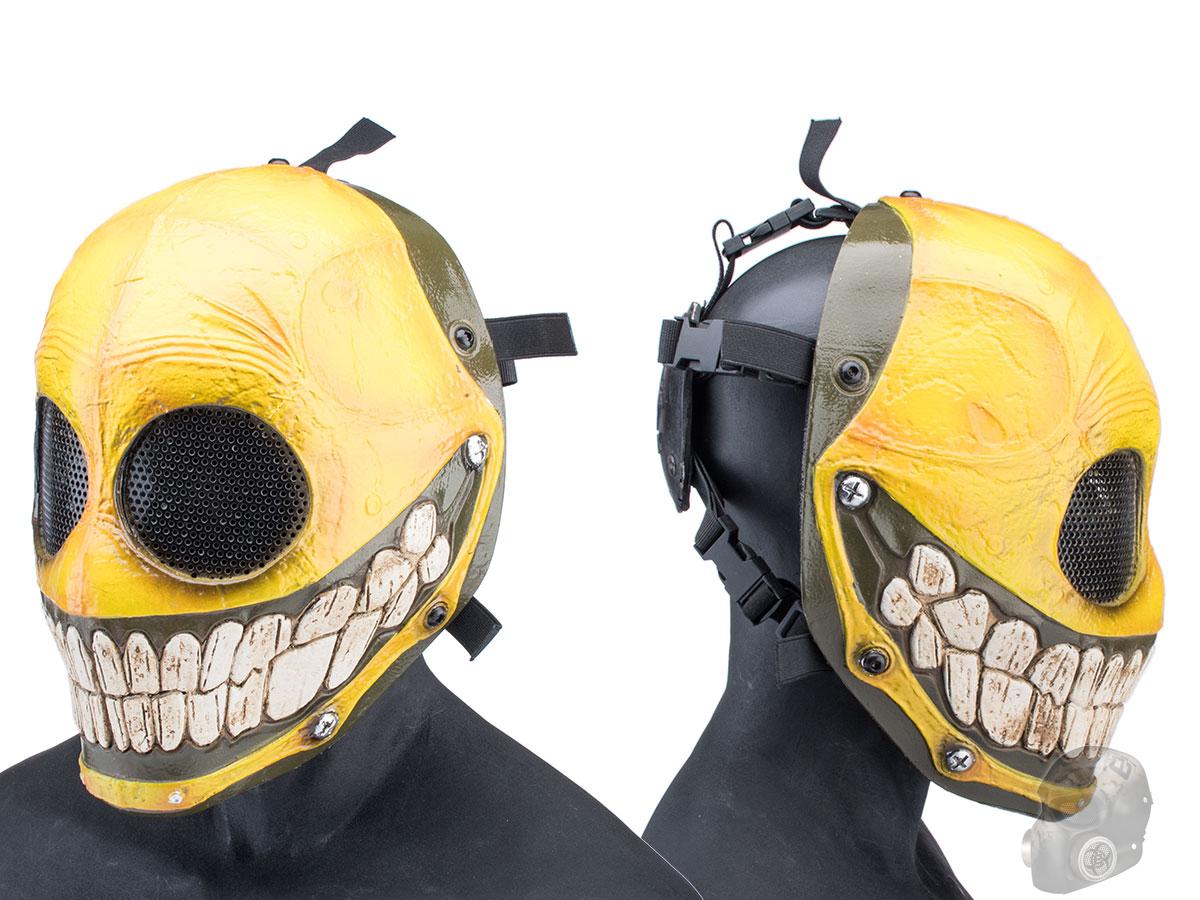 Halloween Party Half Face Mask Airsoft Skull Mask Motorcycle A+