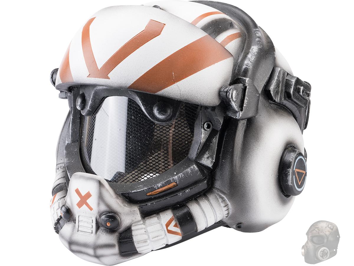 Tidoom Custom Fiberglass Mech Pilot Helmet (Color: White)