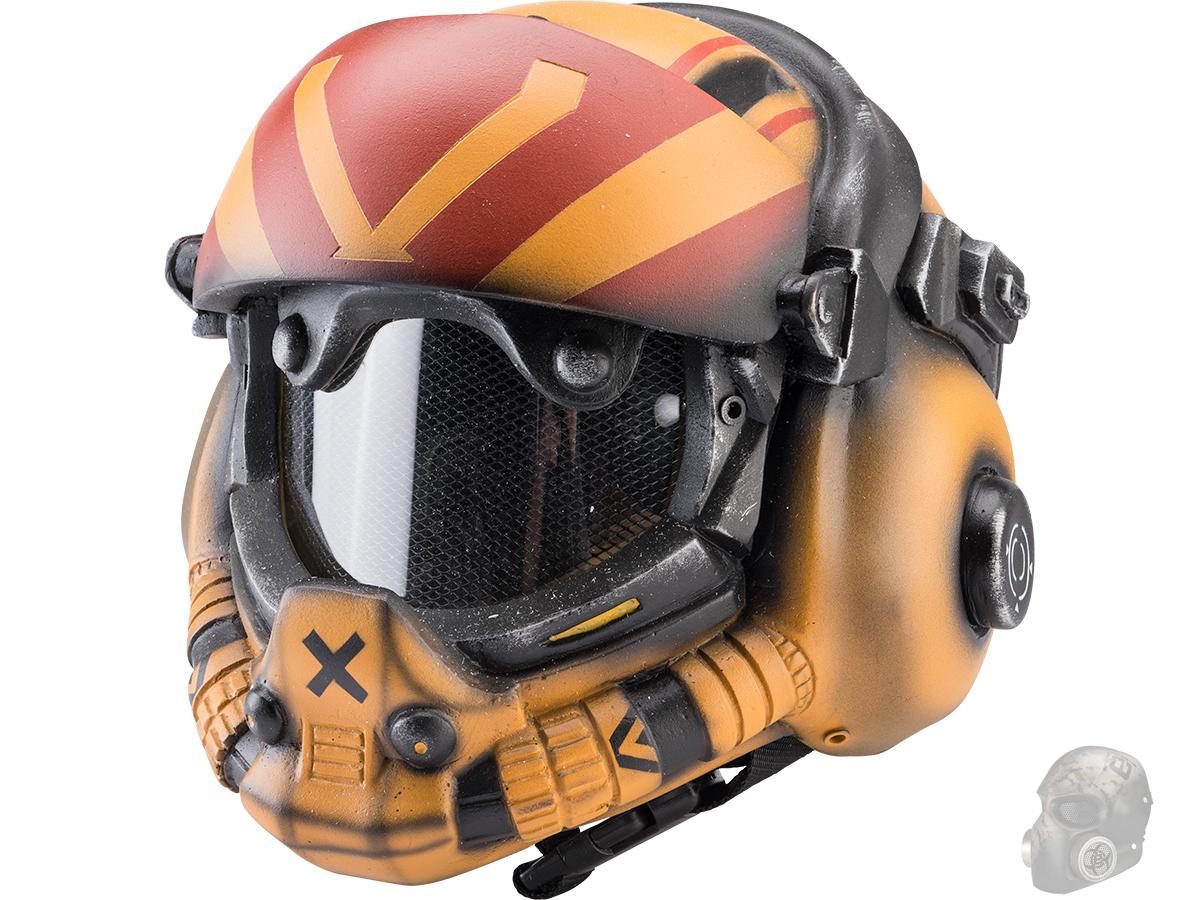 Tidoom Custom Fiberglass Mech Pilot Helmet (Color: Orange)