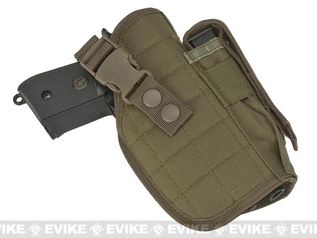 Shooter's Universal Quick Draw Tactical Belt / MOLLE holster w/ Mag pouch -  Right Hand (Color: Tan), Tactical Gear/Apparel, Holsters - Soft -   Airsoft Superstore